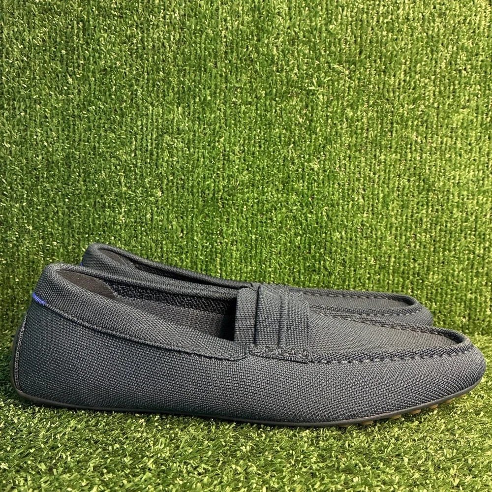 Rothys The Driving Loafer Knit Sustainable Casual Slip On Navy Blue Mens Size 12